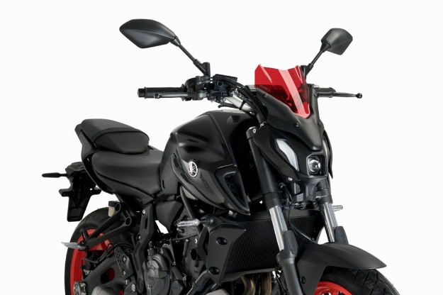 Afbeeldingen van Vervangingsruit naked bike Sport Puig Yamaha MT-07 '21-24 rood