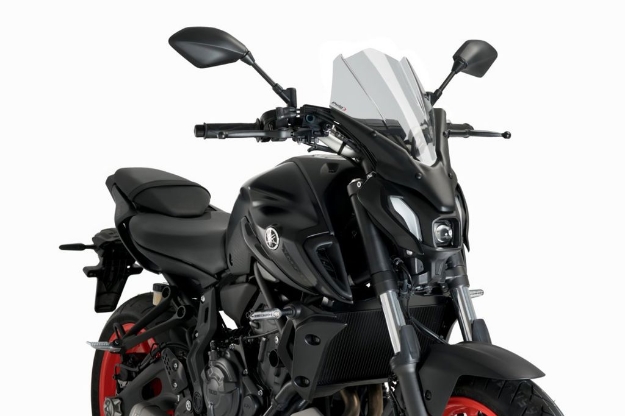 Afbeeldingen van Vervangingsruit naked bike Touring Puig Yamaha MT-07 '21-24 licht getint