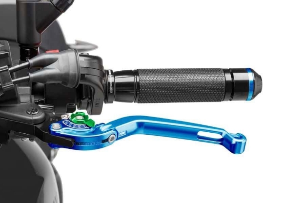 Afbeeldingen van Koppelingshendel Puig opklapbaar blauw/groen