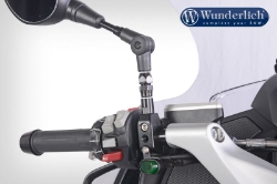 Afbeeldingen van Mirror clamp for additional mirror (Set) diverse BMW modellen - black Wunderlich