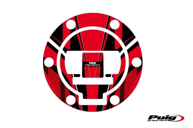 Afbeeldingen van Tankdopcover Radikal Puig voor diverse BMW R1200 modellen-Rood