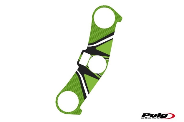 Afbeeldingen van Kroonplaatcover model Radikal voor Kawasaki ZX-6R '03-'04-Groen