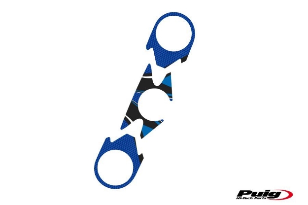 Afbeeldingen van Kroonplaatcover model Radikal voor Kawasaki ZX-6R '07-'08-Blauw