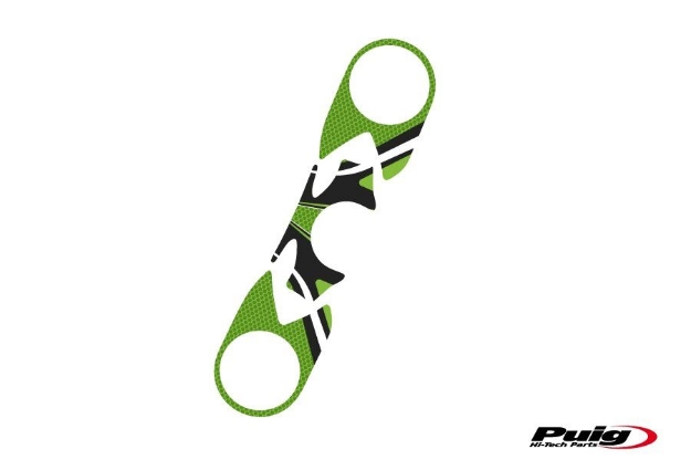 Afbeeldingen van Kroonplaatcover model Radikal voor Kawasaki ZX-6R '05-'06-Groen