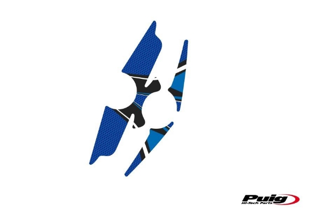 Afbeeldingen van Kroonplaatcover model Radikal voor BMW K1200R Sport '07-'08-Blauw