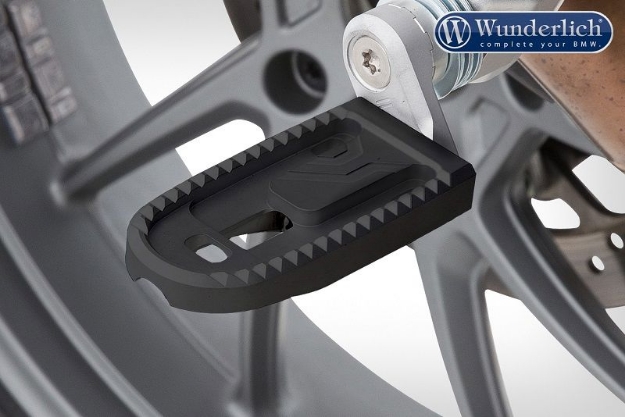 Afbeeldingen van Vario footrest EVO1 (pair) diverse BMW modellen - black Wunderlich