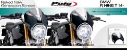 Afbeeldingen van Vervangingsruit naked bike met zwart kuipje Puig BMW R NineT '14-