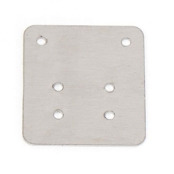 Afbeeldingen van Slot plaat zilver voor buitenkant Gobi zijkoffer Hepco&Becker