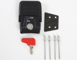 Afbeeldingen van Koffer aan rek slot Xplorer / Alu Box zwart Hepco&Becker ZONDER cilinder/sleutel