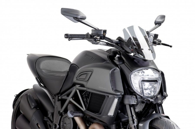 Afbeeldingen van Vervangingsruit naked bike sport verstelbaar Puig Ducati Diavel '14--transparant