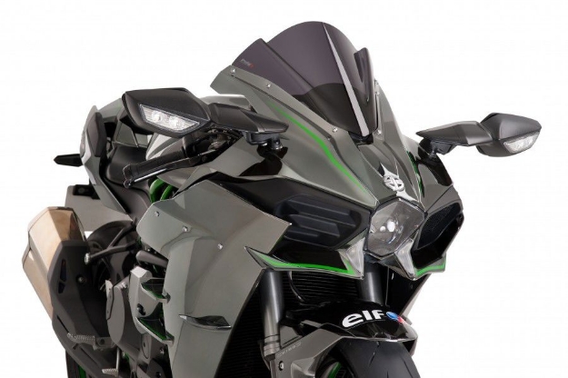 Afbeeldingen van Vervangingsruit Puig Jetstream Kawasaki Ninja H2/H2R '15-/H2 Carbon '17--donker getint