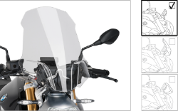 Afbeeldingen van Vervangingsruit naked bike model touring Puig (zonder orig. ruit) BMW R1200R '15-'18