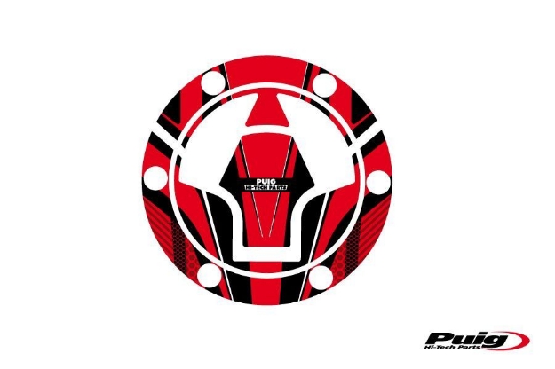 Afbeeldingen van Tankdopcover Radikal Puig voor Kawasaki Ninja 250SL '15-/ Z250SL '15-/ Z300 '15-'16-Rood