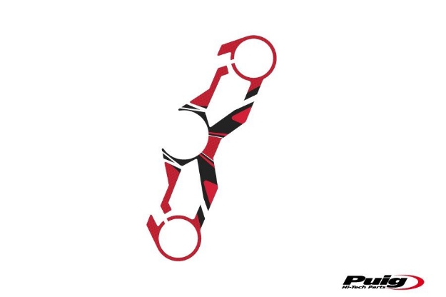 Afbeeldingen van Kroonplaatcover model Radikal voor Kawasaki Ninja 250SL '15-'16-Rood