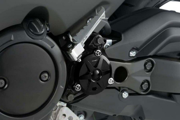 Afbeeldingen van Tandwielcover aluminium Puig Yamaha T-Max 530/560 zwart
