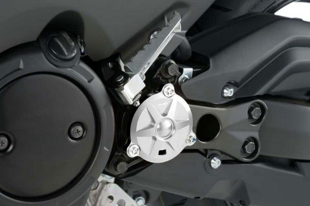 Afbeeldingen van Tandwielcover aluminium Puig Yamaha T-Max 530/560 zilver