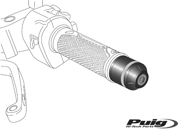 Afbeeldingen van Trillingsdempers Puig model SHORT WITH RING BMW G310R '16--Zwart