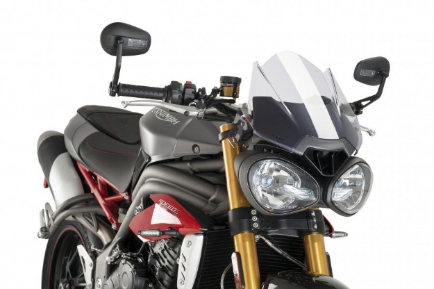 Afbeeldingen van Vervangingsruit naked bike Puig Triumph Speed Triple/R 1050 '16- -transparant