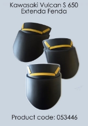 Afbeeldingen van Voorspatbord verlenger zwart Puig Kawasaki Vulcan S '15-'21