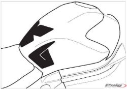 Afbeeldingen van Tankprotectieset 3-delig Puig Kawasaki ER-6N '12-