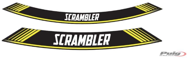 Afbeeldingen van Velglint Puig met logo BMW R NINE T SCRAMBLER-Geel