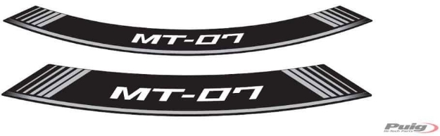 Afbeeldingen van Velglint Puig met logo Yamaha MT-07-Zilver