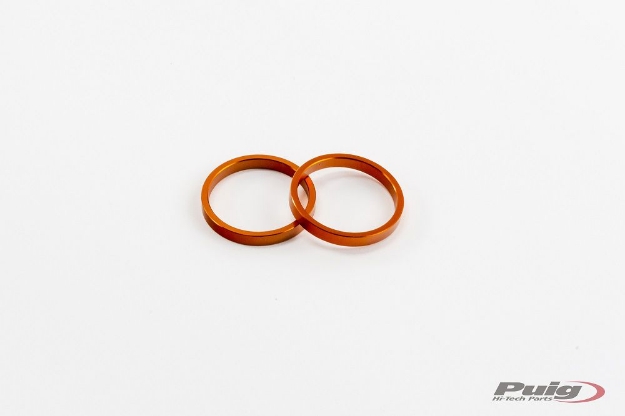 Afbeeldingen van Losse oranje ring voor trillingsdempers Puig model SHORT WITH RING (set van 2 stuks)
