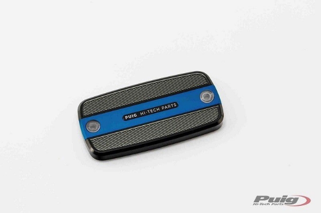 Afbeeldingen van Remvloeistofreservoircover diverse Honda modellen Puig-Blauw