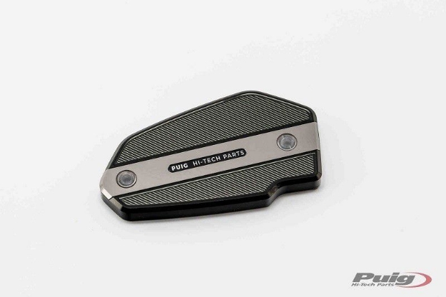 Afbeeldingen van Remvloeistofreservoircover Puig diverse Kawasaki modellen zilver