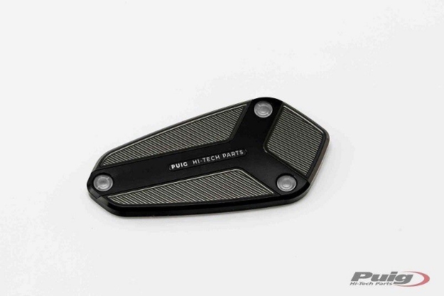 Afbeeldingen van Remvloeistofreservoircover Kawasaki Z750R '11-'12/ Z1000 '10-'16 Puig-Zwart