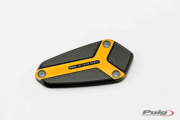 Afbeeldingen van Remvloeistofreservoircover Kawasaki Z750R '11-'12/ Z1000 '10-'16 Puig-Goud