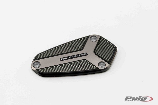 Afbeeldingen van Remvloeistofreservoircover Kawasaki Z750R '11-'12/ Z1000 '10-'16 Puig-Zilver