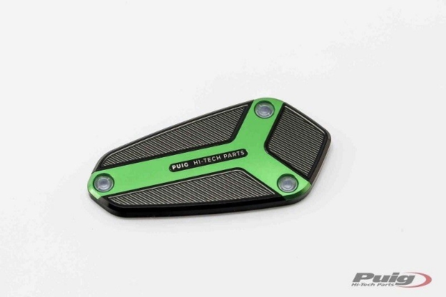 Afbeeldingen van Remvloeistofreservoircover Kawasaki Z750R '11-'12/ Z1000 '10-'16 Puig-Groen