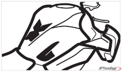 Afbeeldingen van Tankprotectieset 3-delig Puig Kawasaki Z900 '17-