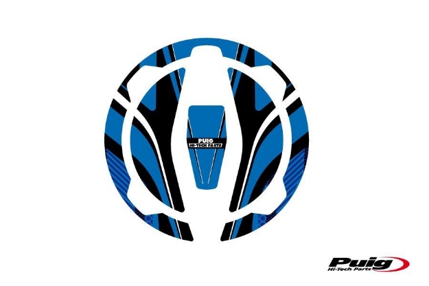 Afbeeldingen van Tankdopcover Radikal Puig voor diverse Kawasaki modellen-Blauw