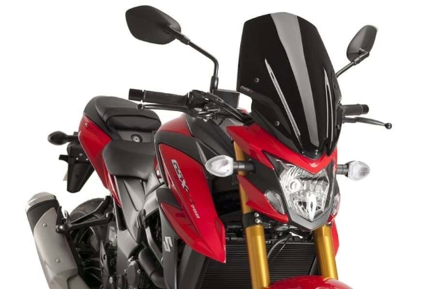 Afbeeldingen van Vervangingsruit naked bike Touring Suzuki GSX-S750 '17--zwart