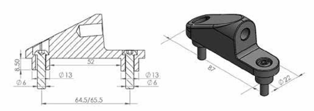 Afbeeldingen van Kuipspiegel adapter Puig