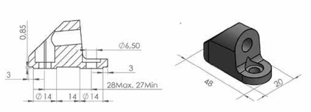 Afbeeldingen van Kuipspiegel adapter Puig