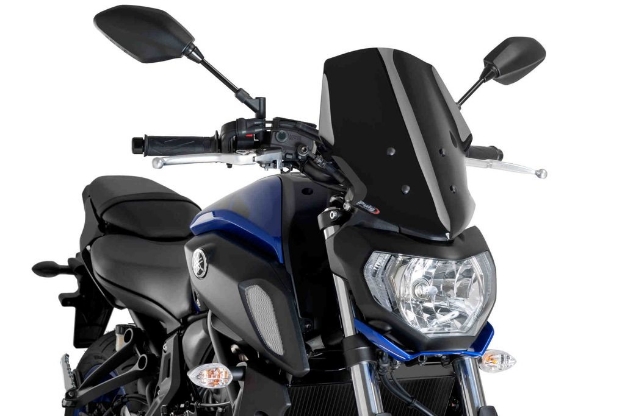 Afbeeldingen van Vervangingsruit naked bike Touring Puig Yamaha MT-07 '18--zwart