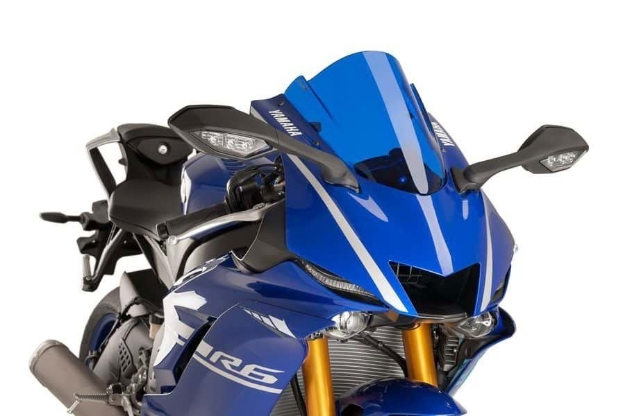 Afbeeldingen van Vervangingsruit Puig Z-Racing Yamaha YZF-R6 '17- / R7 '22- blauw
