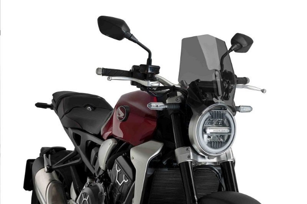 Afbeeldingen van Vervangingsruit naked bike Puig Honda CB650R/1000R Neo Sports Cafe '18--donker getint