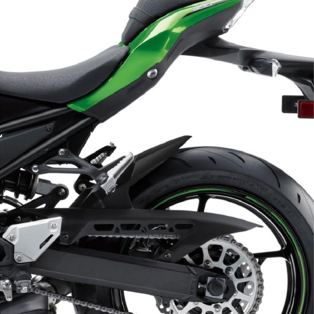 Afbeeldingen van Achterspatbord verlenger mat zwart voor het originele spatbord Puig Kawasaki Z900/RS/CAFE