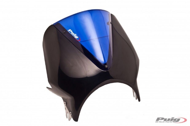 Afbeeldingen van Vervangingsruit naked bike model vision zwart Puig blauw