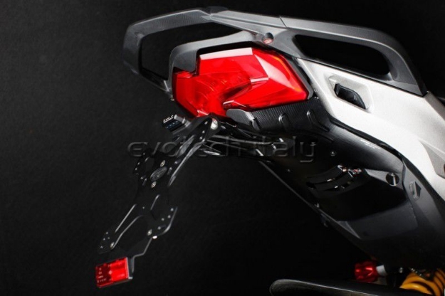 Afbeeldingen van Kentekenplaathouder Evotech Ducati Multistrada 1200 '15-/  Enduro/ Pikes peak '16/ 1260 '18--Zwart