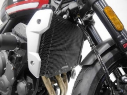 Afbeeldingen van Radiatorcover zwart Evotech Performance Triumph Trident 660 '21-'24