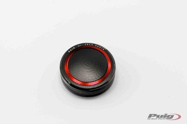 Afbeeldingen van Remvloeistofreservoircover diverse Kawasaki modellen Puig-Rood