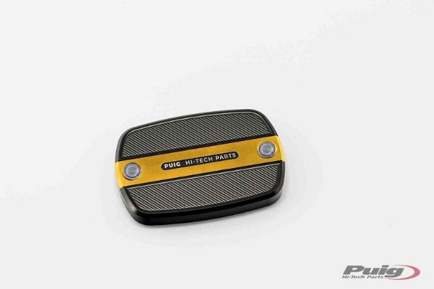 Afbeeldingen van Remvloeistofreservoircover Yamaha T-Max 500 '08-'11/ T-Max 530 '12-'16 Puig-Goud