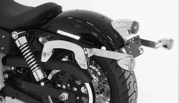 Afbeeldingen van C-Bow tasdragers chroom Hepco&Becker Harley Davidson Street Bob