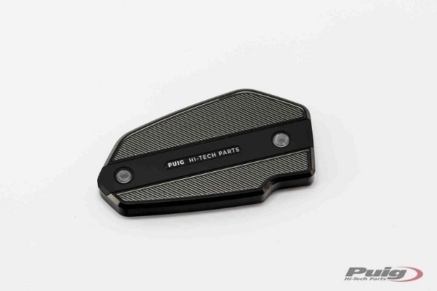 Afbeeldingen van Remvloeistofreservoircover Puig diverse Kawasaki modellen zwart