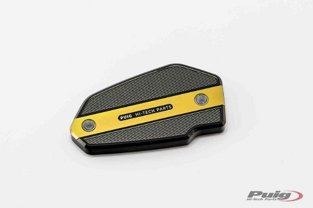 Afbeeldingen van Remvloeistofreservoircover Puig diverse Kawasaki modellen goud